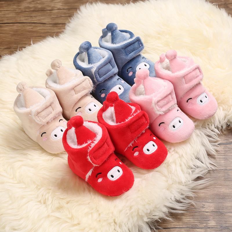 Изображение товара: Детская обувь для новорожденных, начинающих ходить, унисекс, Cozie, из искусственного флиса, зимняя теплая детская обувь для малышей, обувь для кроватки, Классические сапоги-Тапочки