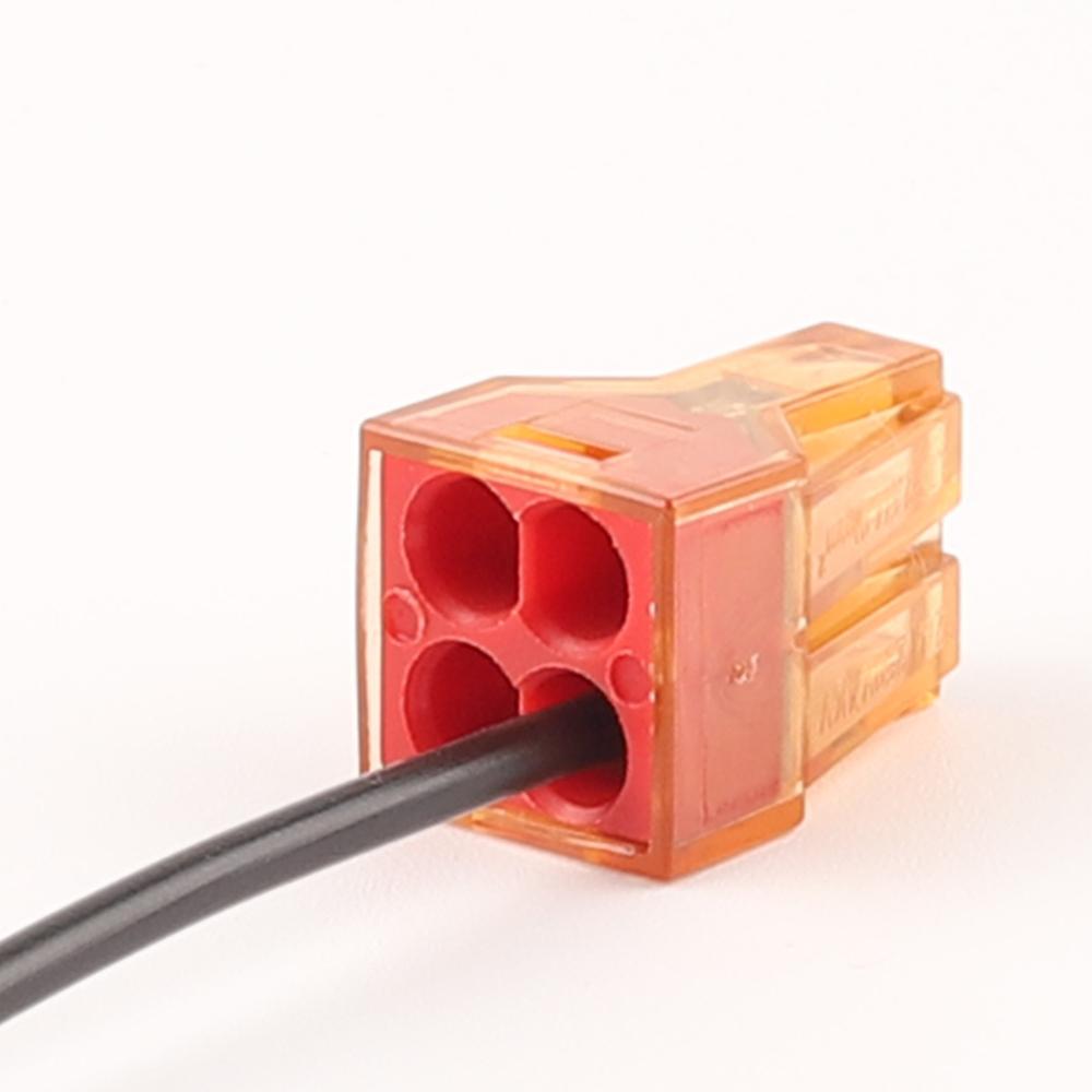 Изображение товара: 30/50/100 шт Быстрый провод разъема 602 604 606 608 компактный пуш-ап в клеммный блок разъемов 2/4/6/8 Pin Lever1.5-4 AWG 16-12