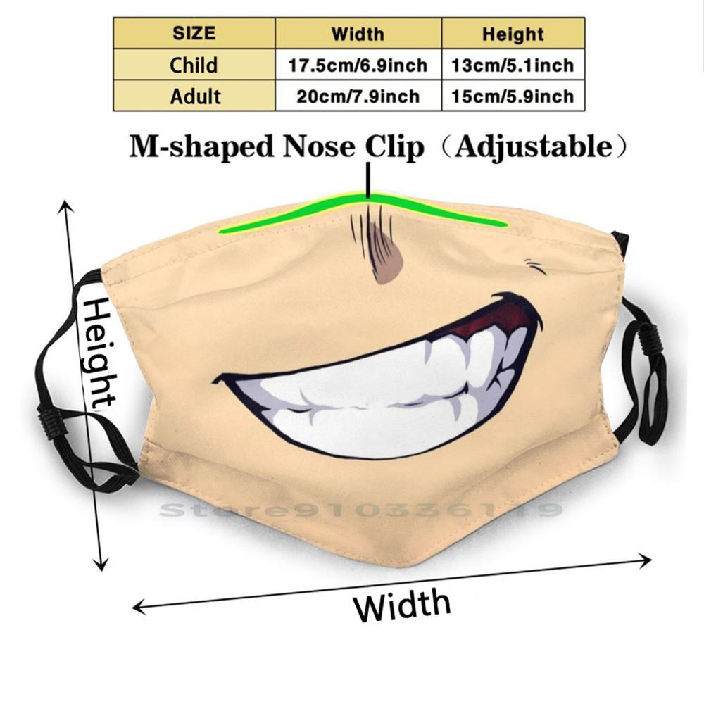Изображение товара: Bakugou маска для рта с принтом многоразовая маска Pm2.5 фильтр маска для лица детская маска для защиты животных Kawaii пушистая маска для защиты рта аниме