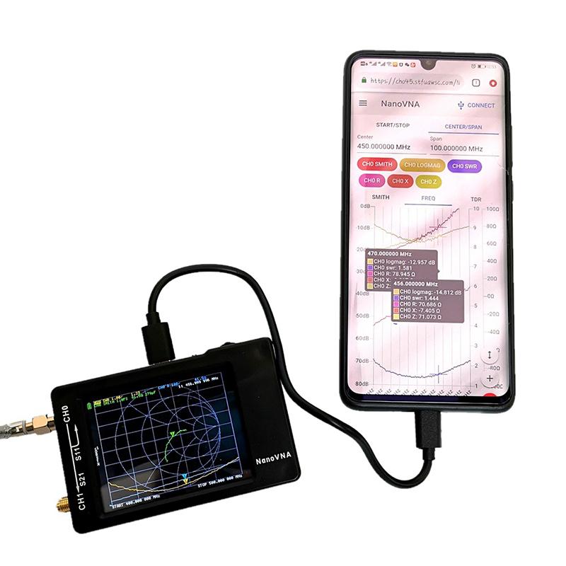 Изображение товара: Векторный анализатор сети NanoVNA может быть подключен к стандартной сети. Быстрая и удобная Коротковолновая антенна HF VHF
