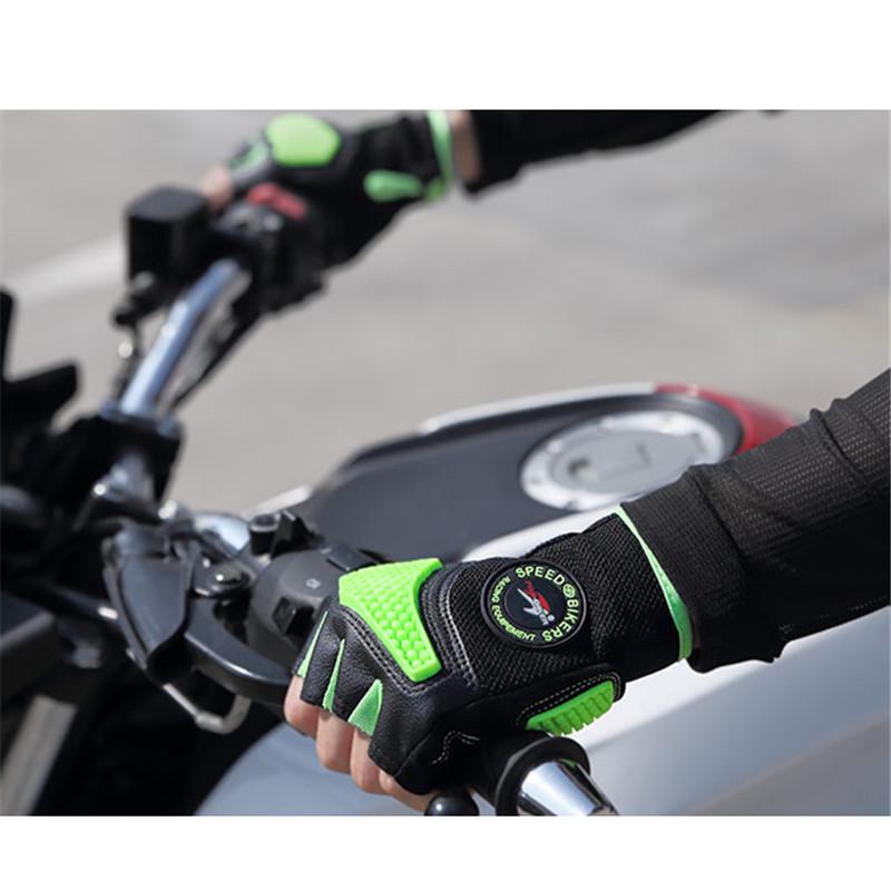 Изображение товара: Перчатки для мотогонок с рисунком, кожаные термоперчатки из микрофибры, с закрытыми пальцами, для мужчин и женщин, спортивные велосипедные перчатки, 4 цвета
