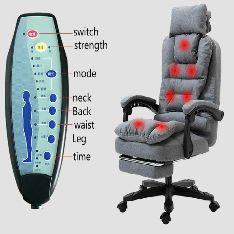 Изображение товара: Кресло компьютерное из ткани для дома и отдыха, моющееся офисное кресло с подъемником, раскладное массажное кресло