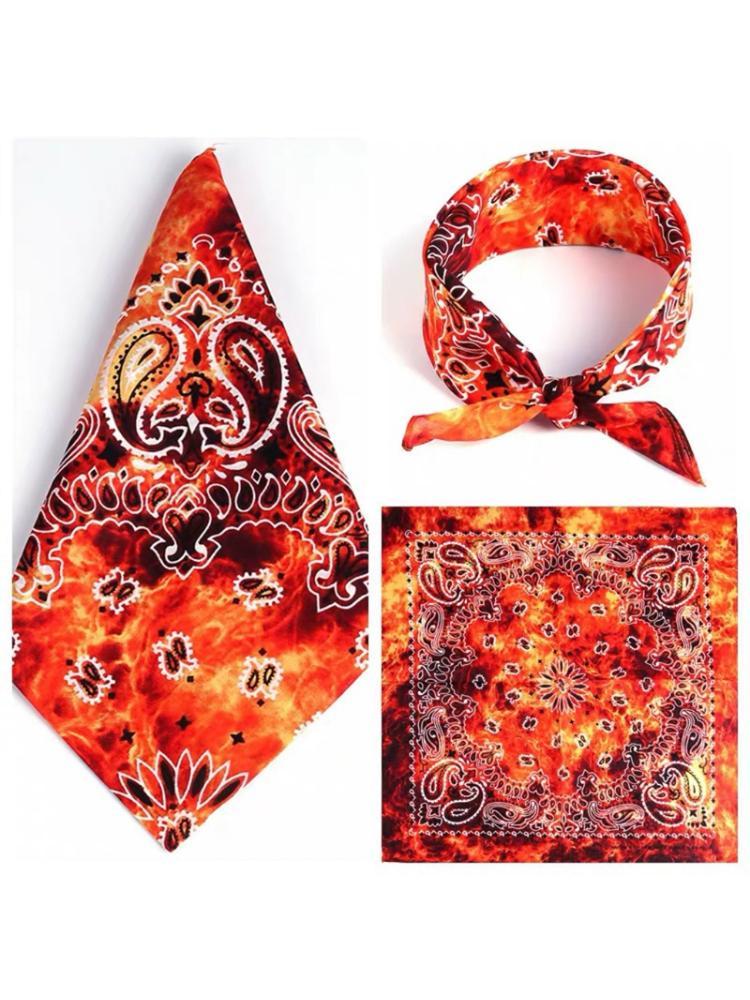 Изображение товара: 12 шт хлопок бандана квадратный шарф бандана для хип-хопа шарфы с цветочным принтом шейный платок Y1QD