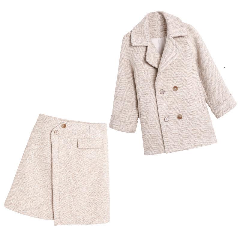 Изображение товара: Зимний комплект из куртки и юбки из искусственной шерсти, корейское пальто, Женское пальто, женское осеннее базовое модное женское пальто, плотная накидка