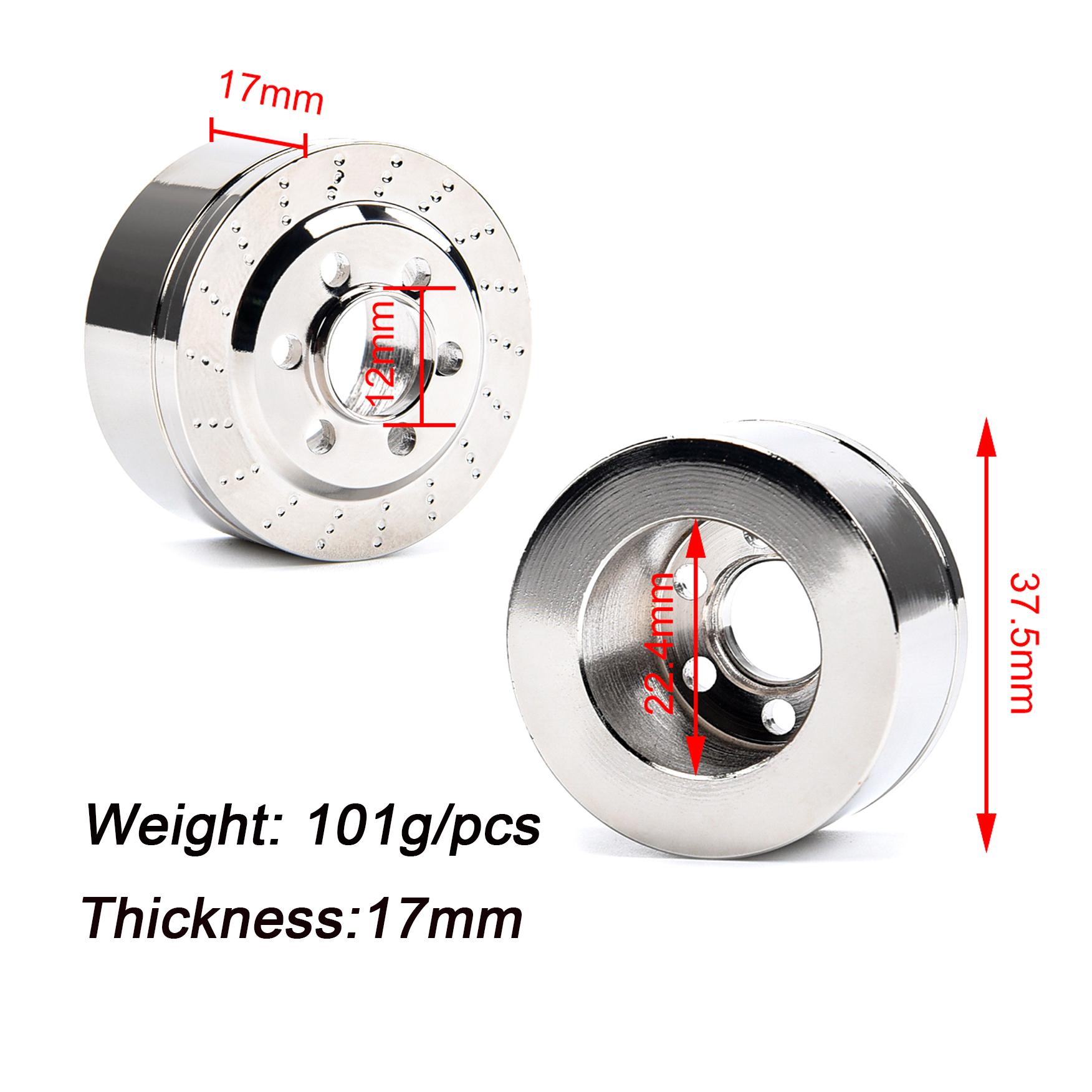 Изображение товара: 88 г/101 г Серебряный анодированный тормозной диск весов для 1,9 и 2,2 дюйма колеса TRX4 TRX6 осевой SCX10 90046 AXI03007