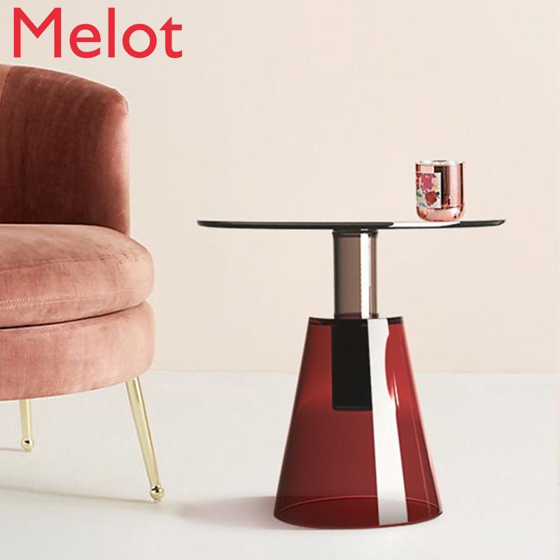 Изображение товара: Сменные Красочные умный робот, Nordic маленький чайный столик светильник Роскошная гостиная журнальный столик высокого качества стекло простой чайный столик
