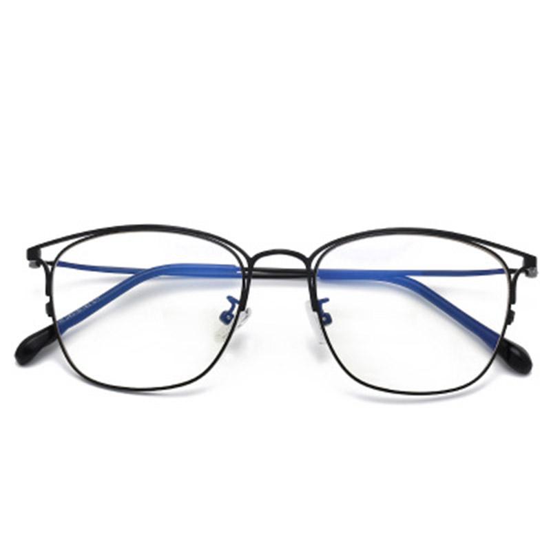Изображение товара: Новые плоские зеркальные Модные металлические анти-синие очки кошачий глаз мужские и женские оправы для очков