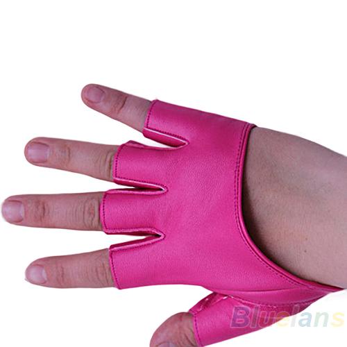 Изображение товара: Женские перчатки из искусственной кожи, на полпальца, в стиле панк
