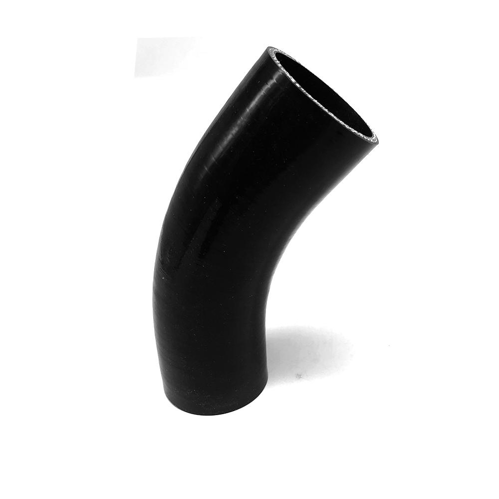 Изображение товара: Черный 3ply 57-57 мм 45 градусов локоть силиконовая Соединительная муфта шланга турбо труба силикона Длина 76 мм