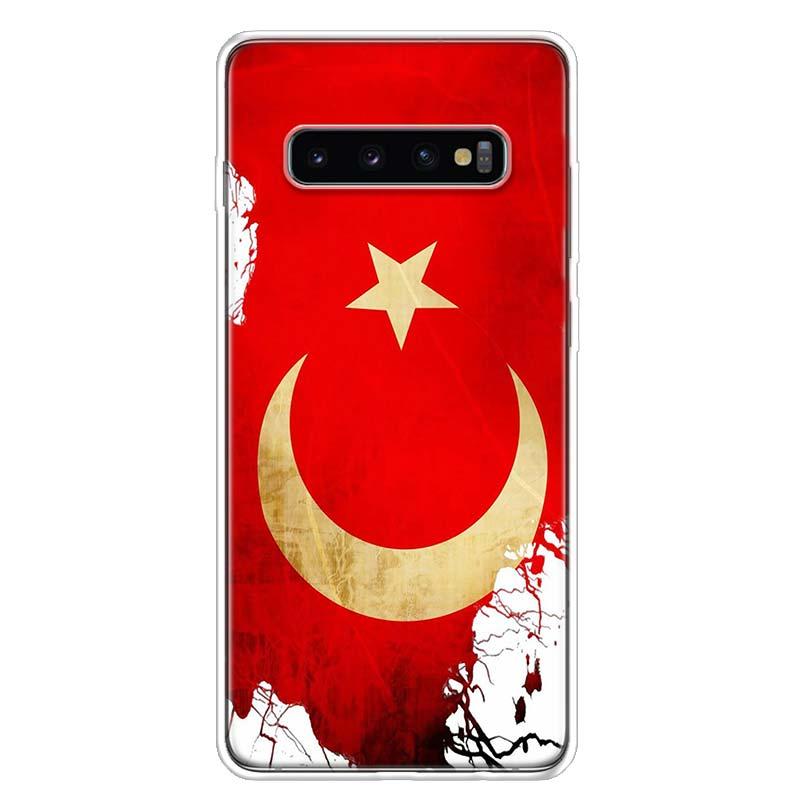 Изображение товара: Чехол для телефона с турецким флагом для Samsung Galaxy S20 FE S21 S22 Ultra S10 Lite S9 S8 Plus S7 Edge J4 + художественный чехол