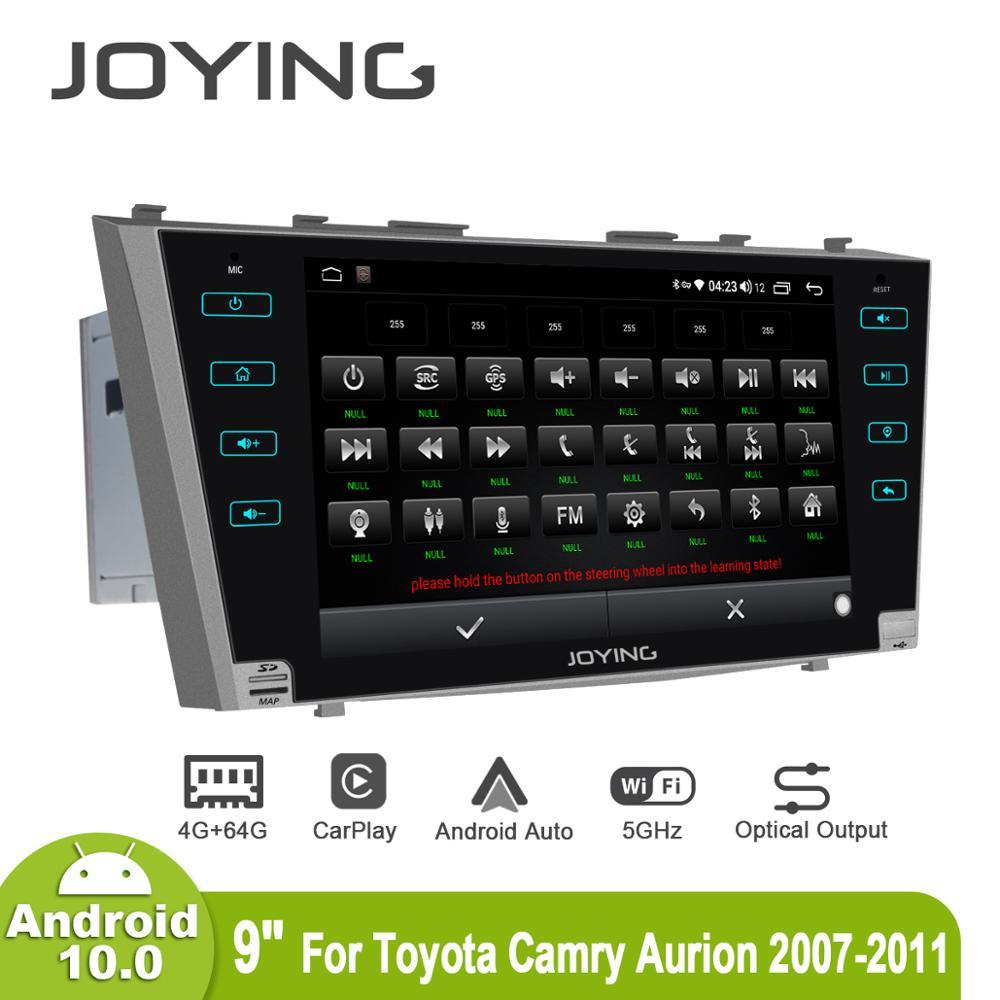 Изображение товара: Joying 9-дюймовый автомобильный радиоприемник Android 10 для Toyota Camry/Aurion 2007-2011 GPS Carplay DSP SPDIF оптический выход 5G WiFi DAB DVR OBD