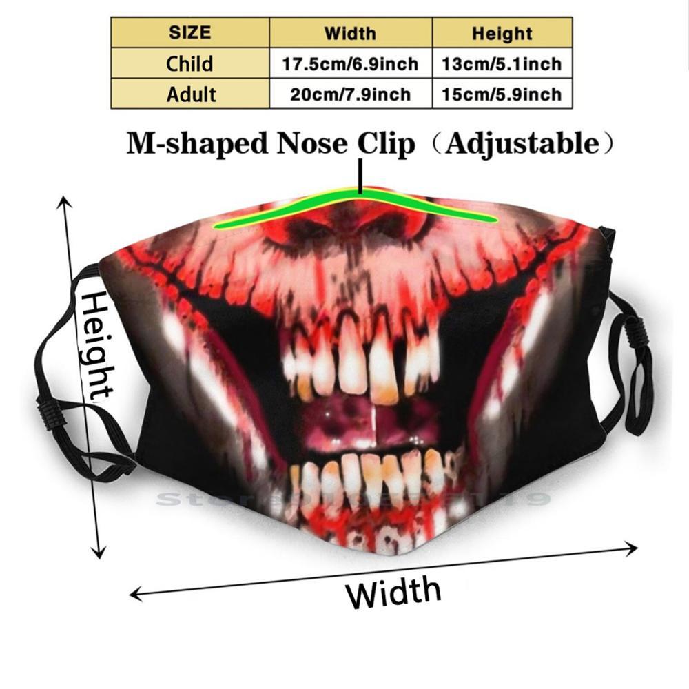 Изображение товара: Клоун рот для взрослых детей моющаяся смешная маска для лица с фильтром фильм ужасов фильмы кино ужас фильм ужас Ганнибал