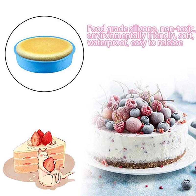 Изображение товара: WALFOS Пищевая силиконовая круглая форма для торта, круглая силиконовая форма для выпечки торта, Желейная кухонная формочка для шоколада, инструменты для выпечки кондитерских изделий