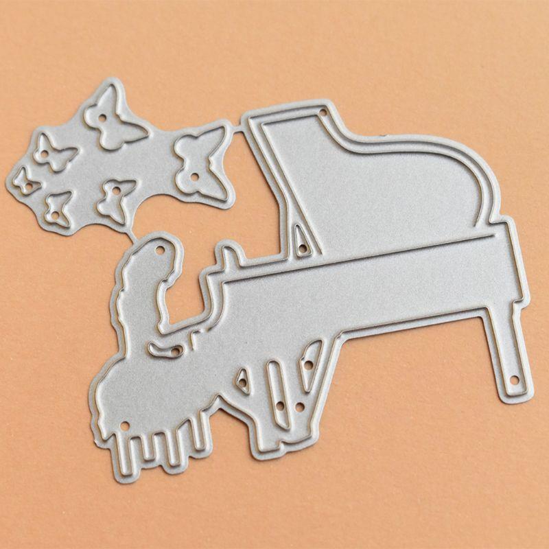 Изображение товара: Пианино для карт из искусственной кожи металлический Трафаретный вырубной штамп Трафаретный Скрапбукинг Сделай Сам штамп для альбомов N58C