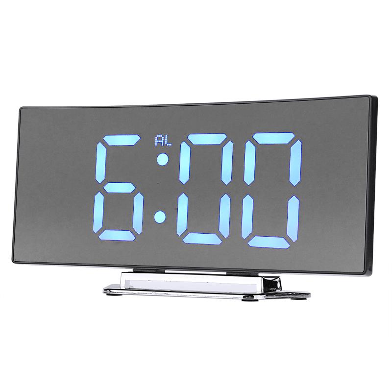 Изображение товара: Часы-Будильник цифровые с зеркальным дисплеем и отображением температуры