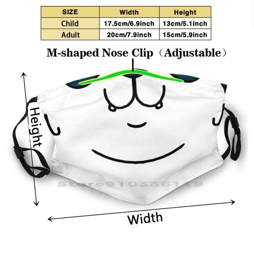 Изображение товара: Маска многоразовая детская с фильтрами, лицо панда, рот животного, панда, сюрреалистичная панда, искусство, дизайн лица
