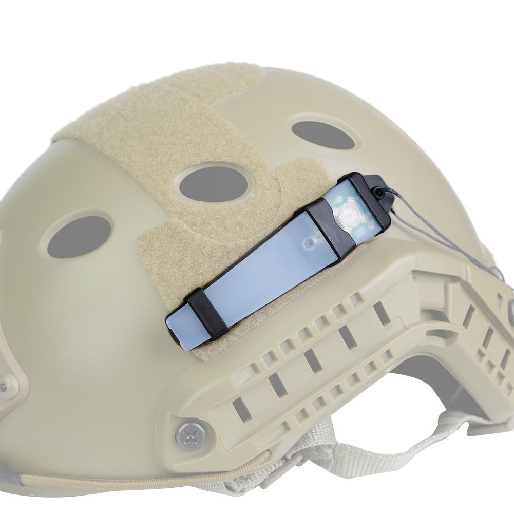 Изображение товара: Тактический шлем с фонариком Тактический шлем свет безопасности мигает для велосипеда Спортивное Вождение специальное освещение фонарик Фара