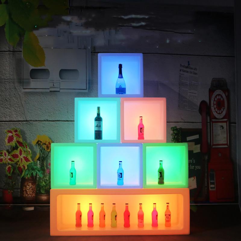 Изображение товара: New led bar furniture colorful changed Rechargeable wine cabinet Waterproof glowing display case kTV disco party decorations