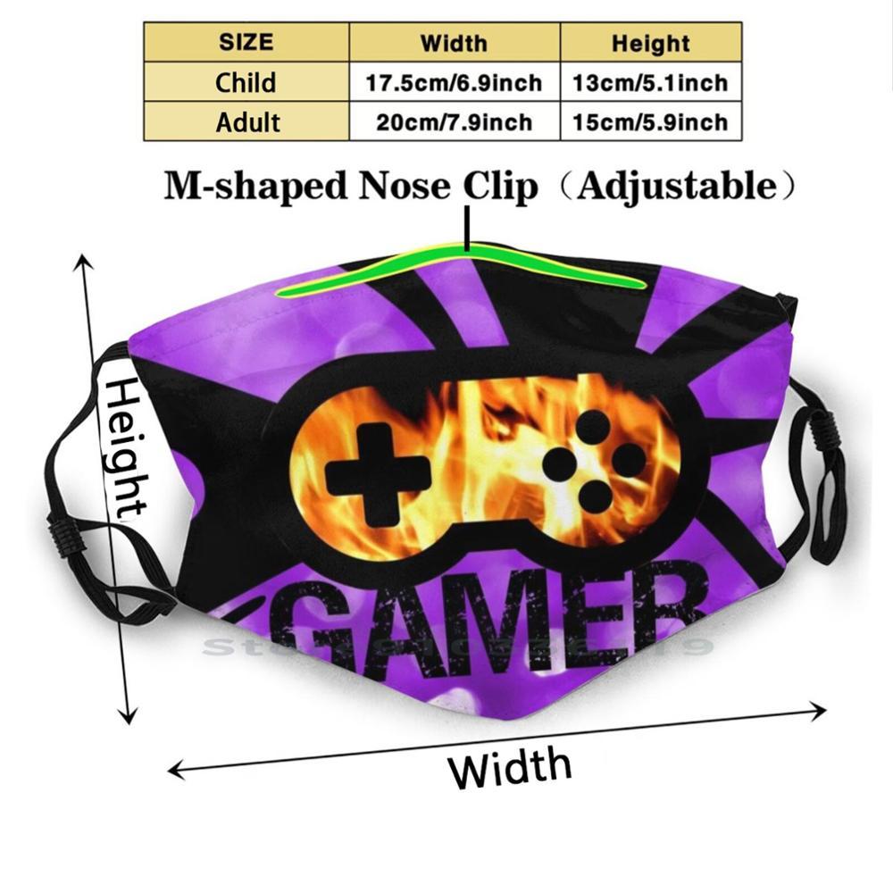 Изображение товара: Многоразовая маска для лица Purple Flame с фильтрами, игровая черно-белая, для Nintendo Playstation Bnw, для детей