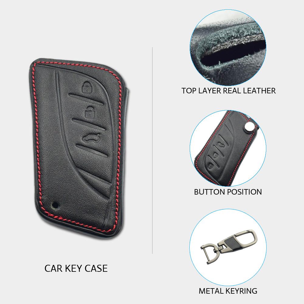 Изображение товара: Кожаный чехол для автомобильных ключей Lexus UX200, UX250h, ES200, ES300h, ES350, US200, US260h, 2018, 2019, чехол дистанционного брелока, защитный брелок