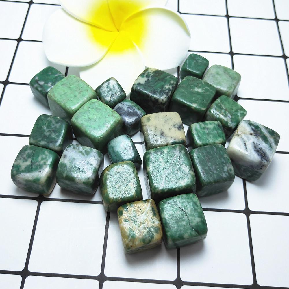 Изображение товара: Натуральный Зеленый Кристалл яшмы, тонущий камень, кварцевый драгоценный камень, гравийный куб, исцеление