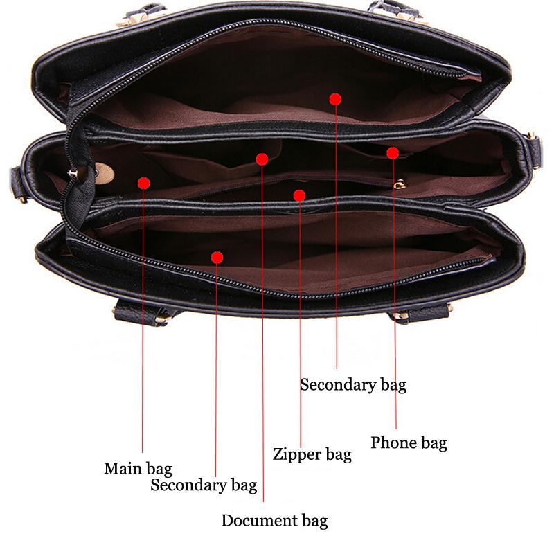 Изображение товара: Модные женские сумки с кисточками из искусственной кожи, сумки с ручками и вышивкой, сумки через плечо, женские сумки в простом стиле