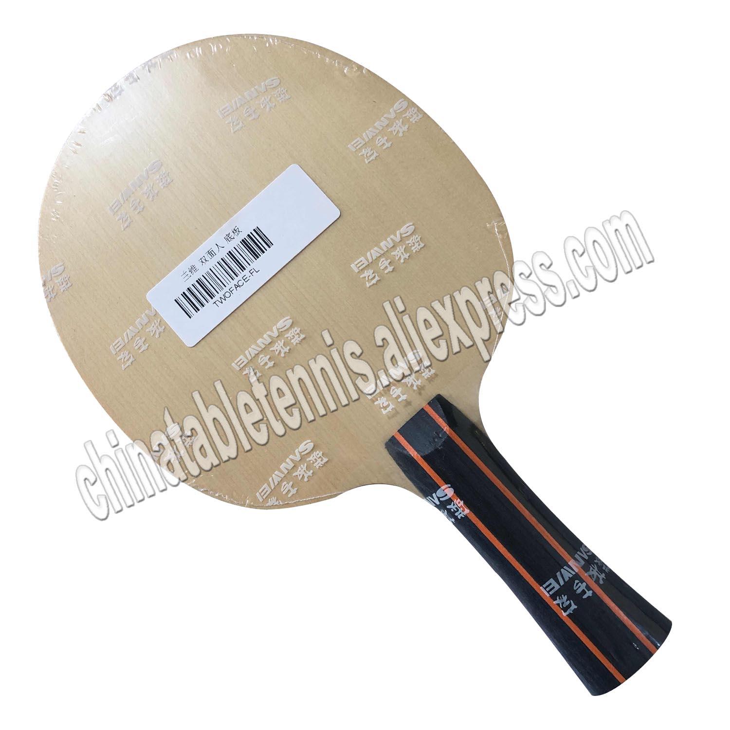 Изображение товара: Ракетка для настольного тенниса Sanwei 2019, двусторонняя атака и защита, черное дерево и Хиноки, ракетка для защиты ракетки для пинг-понга