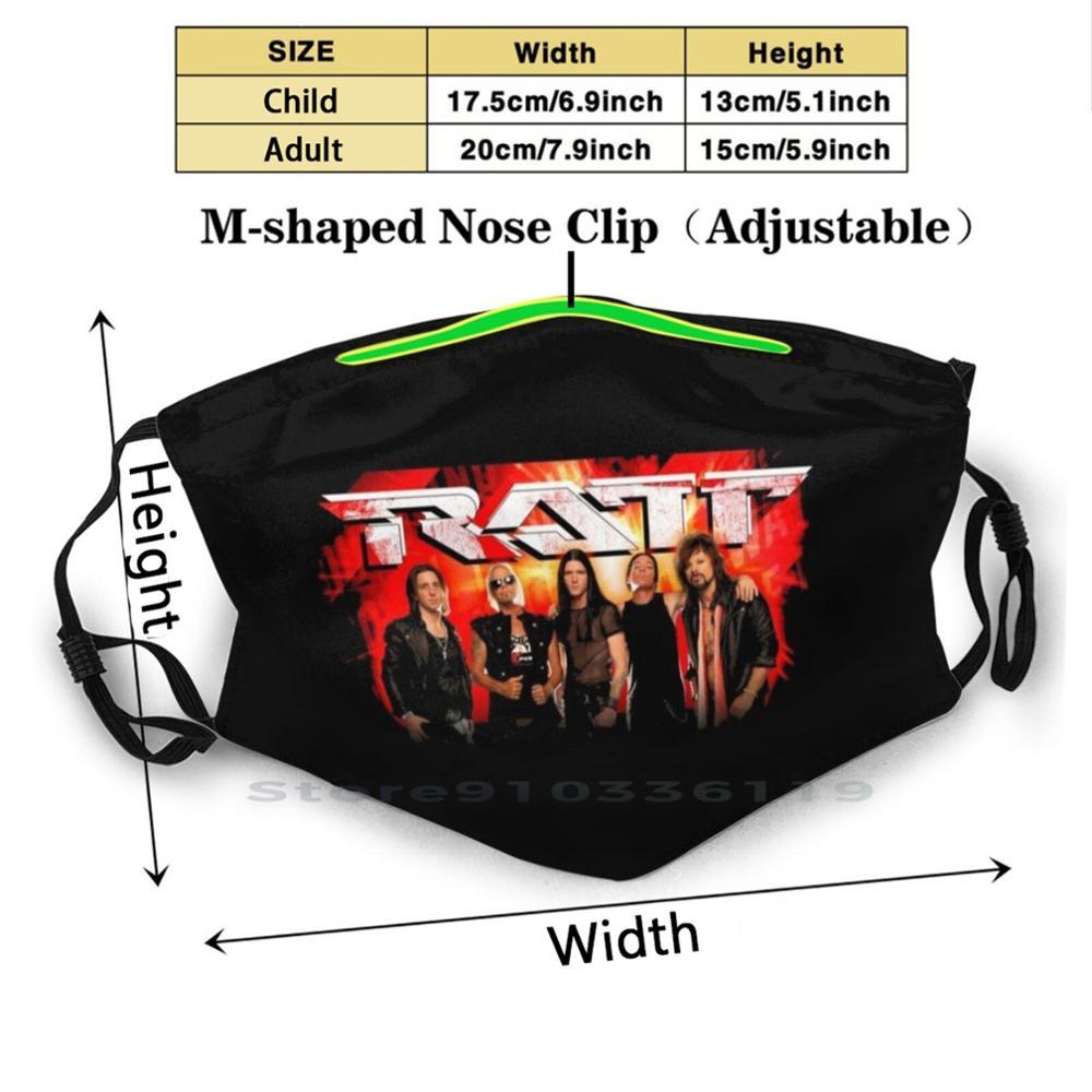 Изображение товара: Ratt - Band дизайн Пылезащитный фильтр смываемая маска для лица дети Ratt Band Металл тяжелый металл Riot Hard Glam Metal Wanted Man