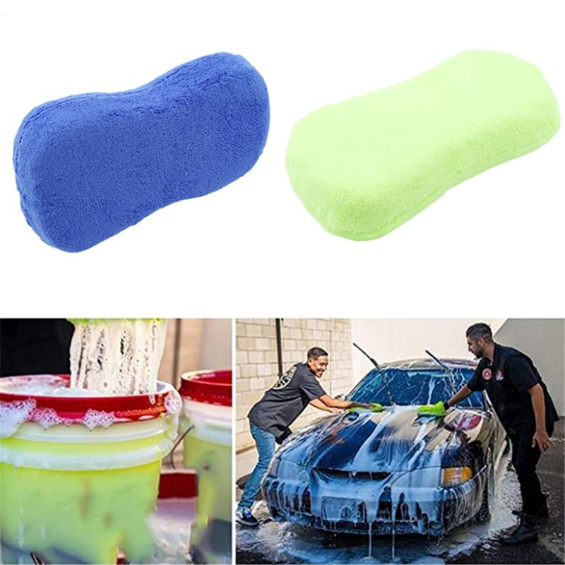 Изображение товара: Губка для мытья автомобиля высокой плотности, мягкая губка из кораллового бархата для очистки салона автомобиля, губка для мытья автомобиля