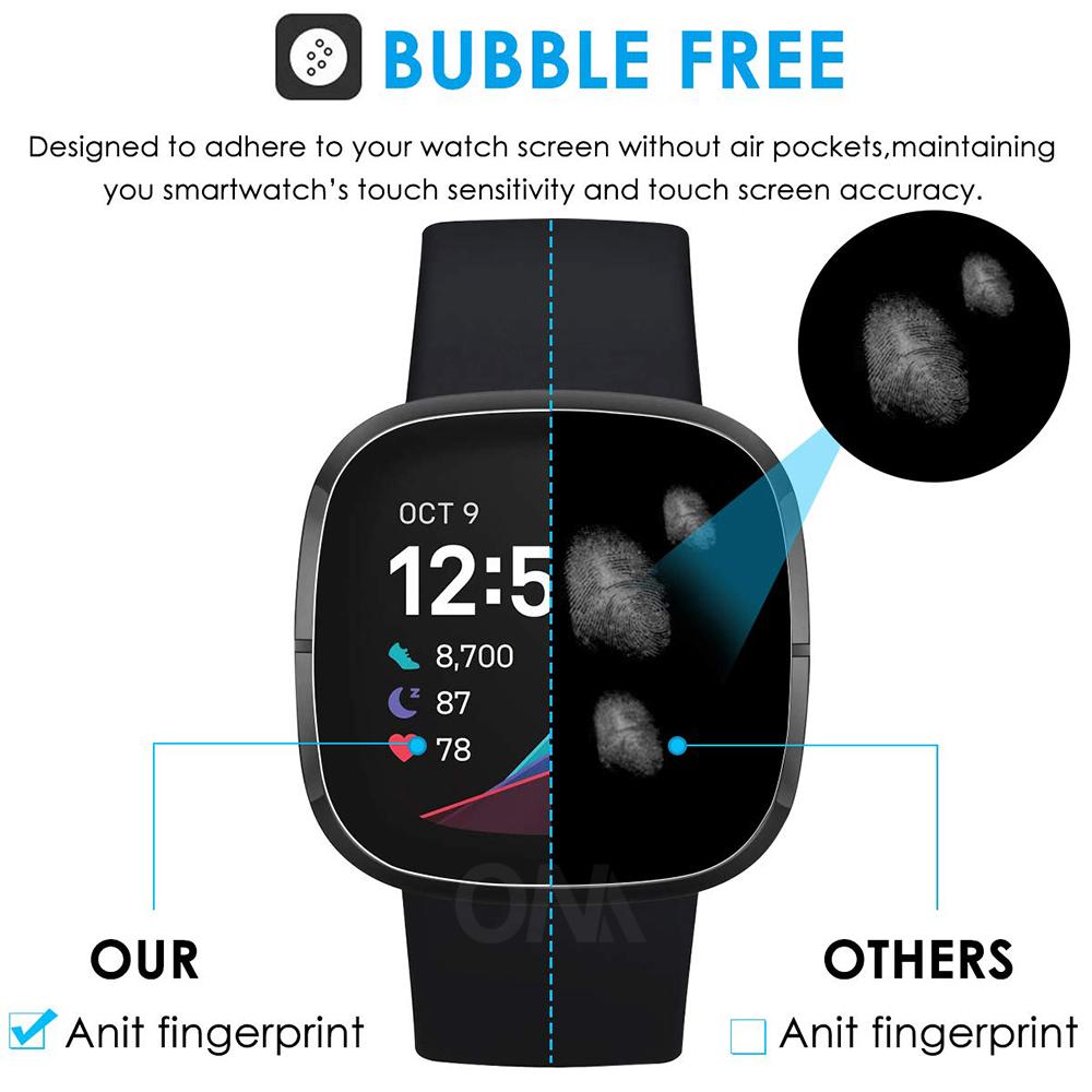 Изображение товара: Мягкая защитная пленка для экрана для Fitbit Versa 3 3D полное покрытие Antti Bubble HD защитная пленка для часов Fitbit Watch версии 3 1-3 шт.
