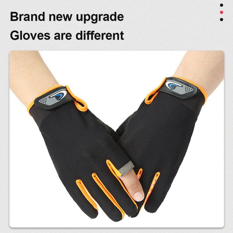 Изображение товара: Мужские, женские, мужские перчатки для рыбалки, для спорта на открытом воздухе, для пеших прогулок, велосипедные перчатки, два пальца, дышащие, Нескользящие, перчатки с сенсорным экраном