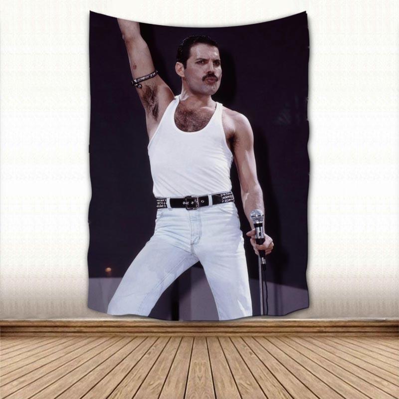 Изображение товара: Новинка Freddie Mercury настенный гобелен украшения для домашней вечеринки гобелены фото фон Ткань Скатерть для стола настенный гобелен