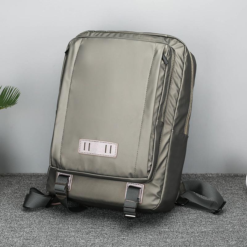 Изображение товара: Водонепроницаемый нейлоновый рюкзак для мужчин, деловая Повседневная сумка для компьютера, студенческий дорожный ранец с защитой от кражи, черный