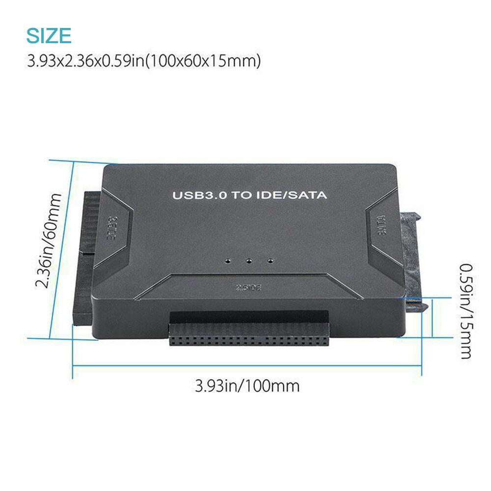 Изображение товара: Адаптер SATA-USB IDE для жесткого диска, USB 3,0 2,5 3,5 IDE SATA, универсальный конвертер с выключателем питания 5 Гбит/с для резервного копирования данных