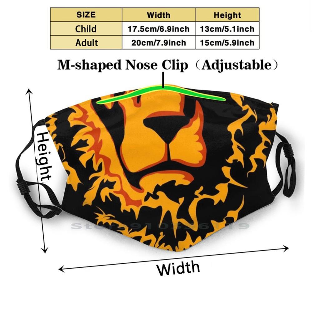Изображение товара: Многоразовая маска для лица с Львиным ртом, с фильтрами, для детей, животных, животных, кошек, кошачья меховая голова, изолированная, Leo Lion