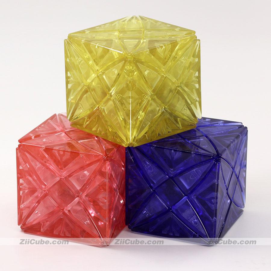 Изображение товара: LanLan Куб странной формы прозрачный волшебный куб 8 осей Рекс прозрачные цветные наклейки LanLan ограниченный выпуск Пазлы twis игрушка
