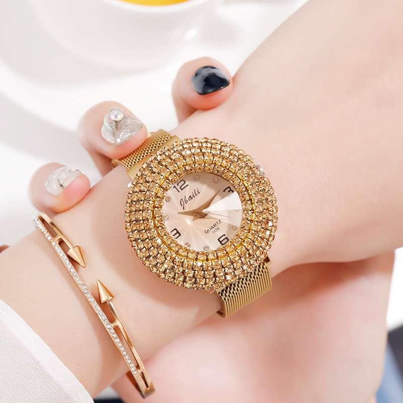 Изображение товара: Brand Luxury Genuine Ladies Watch Women Watches Minimalism Casual Full Diamond Wristwatch Magnet Fashion Female Gift Watch
