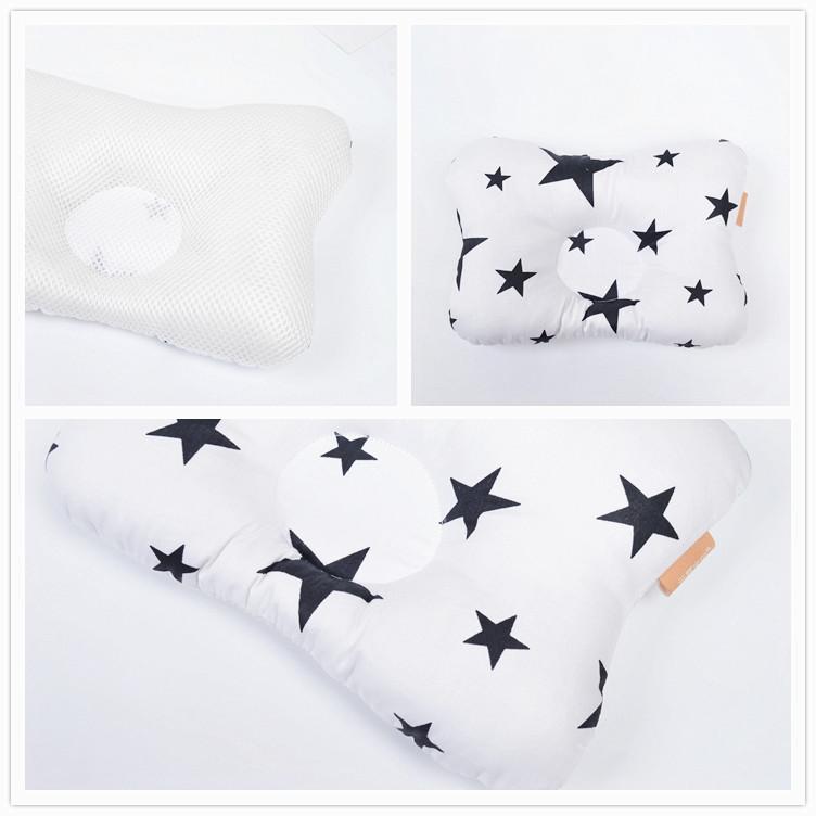 Изображение товара: Детская подушка для коррекции фигуры 0-1 лет, подушка из чистого хлопка для новорожденных, подушка в форме короны, детская подушка с защитой от эксцентриков