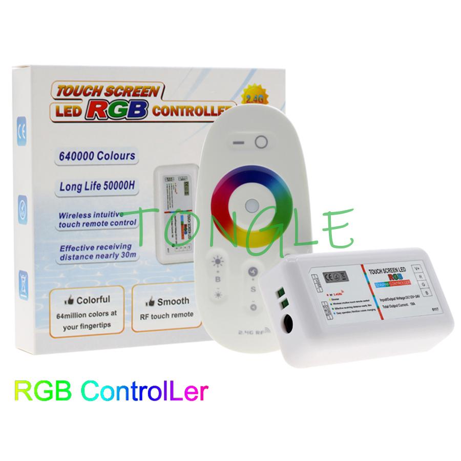 Изображение товара: Светодиодный контроллер RGB / RGBW с сенсорным экраном, 2,4G, беспроводной Радиочастотный контроллер с дистанционным управлением для RGB RGBW RGBWW, Светодиодная лента 5050