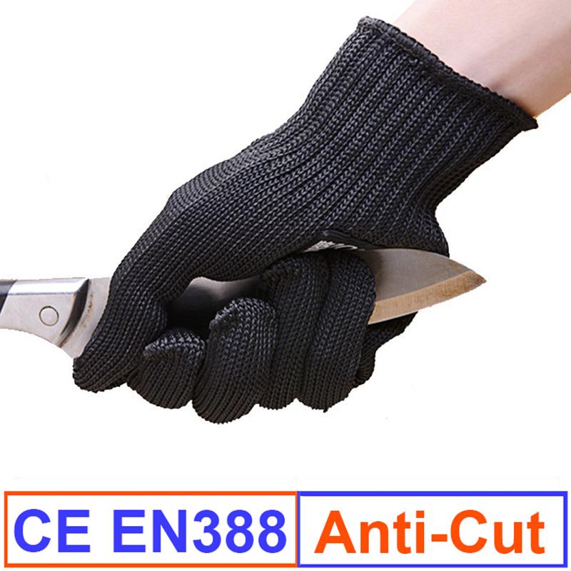 Изображение товара: Перчатки с защитой от порезов EN388, из проволочной сетки из нержавеющей стали 5 уровня, новые принадлежности для самозащиты