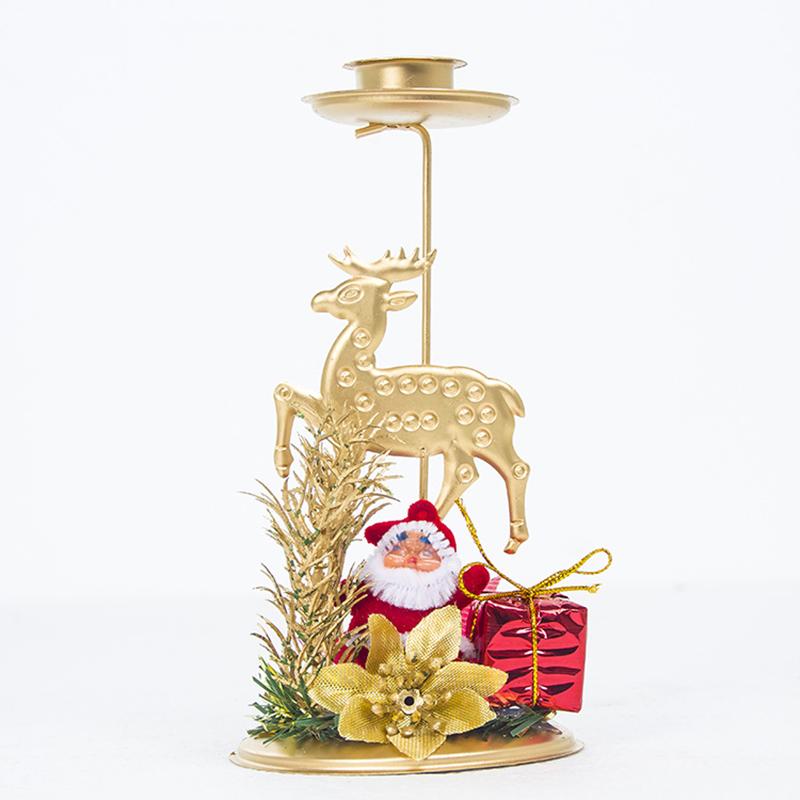Изображение товара: 4 шт. Рождественская свеча с Сантой держатель домашние вечерние обеденный стол подсвечник декоративные украшения