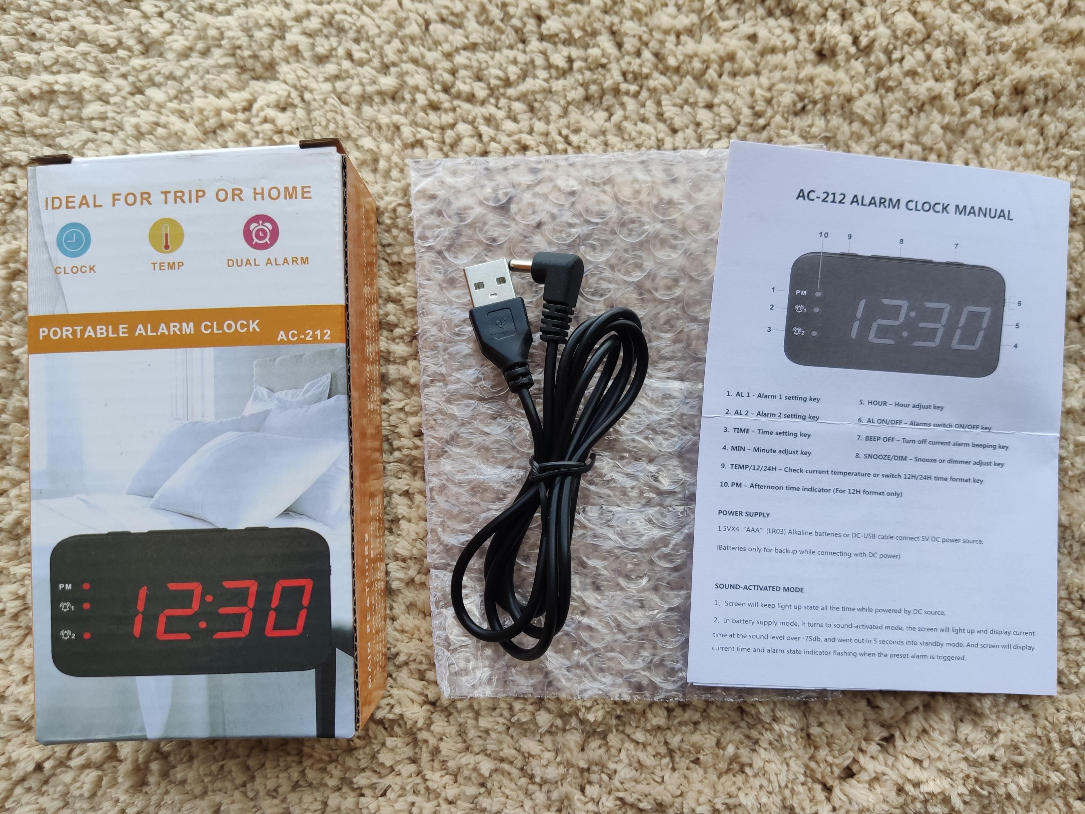 Изображение товара: Часы-Будильник Светодиодный льные цифровые с голосовым управлением и дисплеем