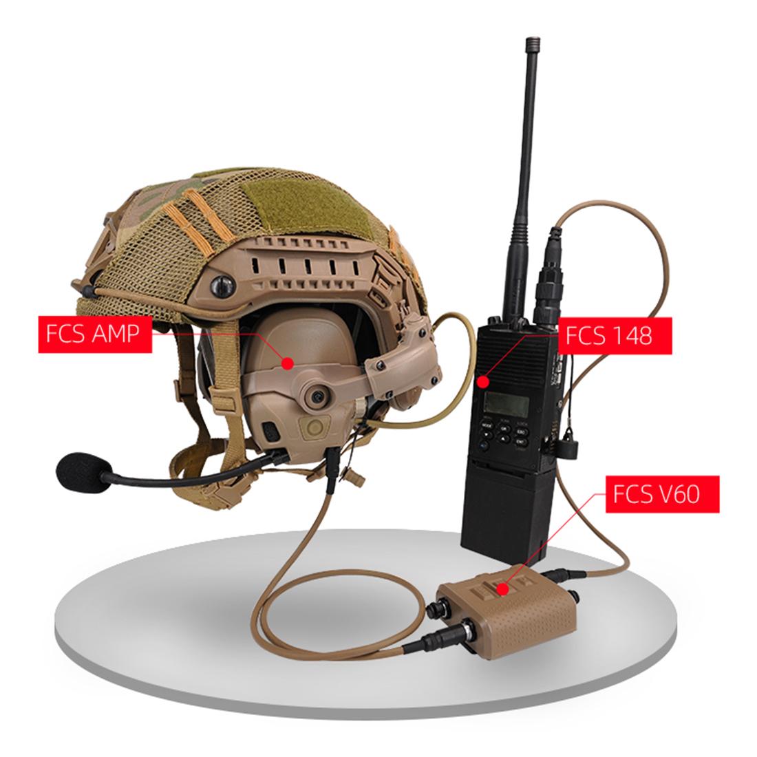 Изображение товара: FCS AMP Double Channel Tactical Hunting Headset Pickup Noise Reduction Headphone Tactical Protective Headset for Shooting