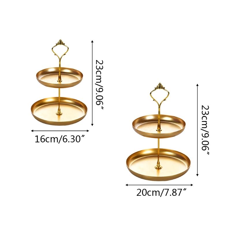 Изображение товара: Съемная подставка для торта в европейском стиле, 2 уровня, подставка для кондитерских изделий