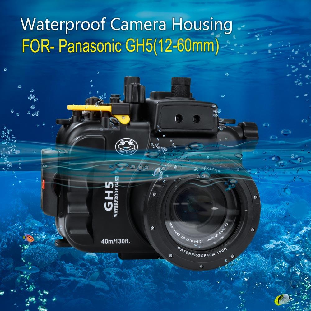 Изображение товара: Водонепроницаемый чехол для подводной камеры Panasonnic GH5, 40 м, 130 футов, с купольным портом и красным фильтром 67 мм