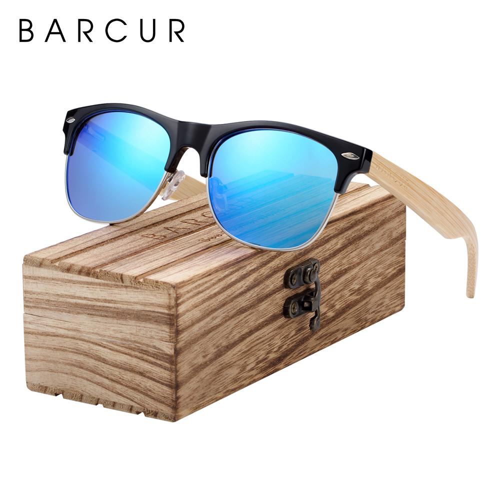 Изображение товара: Солнцезащитные очки BARCUR, поляризационные, из бамбука, с защитой UV400, 2020 деревянные