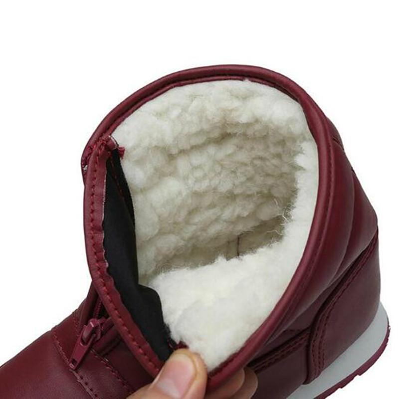 Изображение товара: Женские ботинки WGZNYN с меховой подкладкой 2020, для холодной погоды, водонепроницаемые теплые ботильоны для снега, на молнии спереди, противоскользящая повседневная обувь, женские ботинки