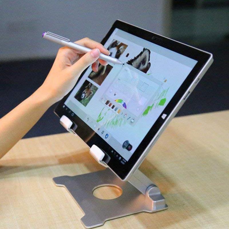 Изображение товара: Регулируемый 15 дюймов стойкая Алюминиевая Подставка для Apple iPad кронштейн старшие металлическая подставка для Iphone /Samsung/ноутбука Подставка планшет Stan