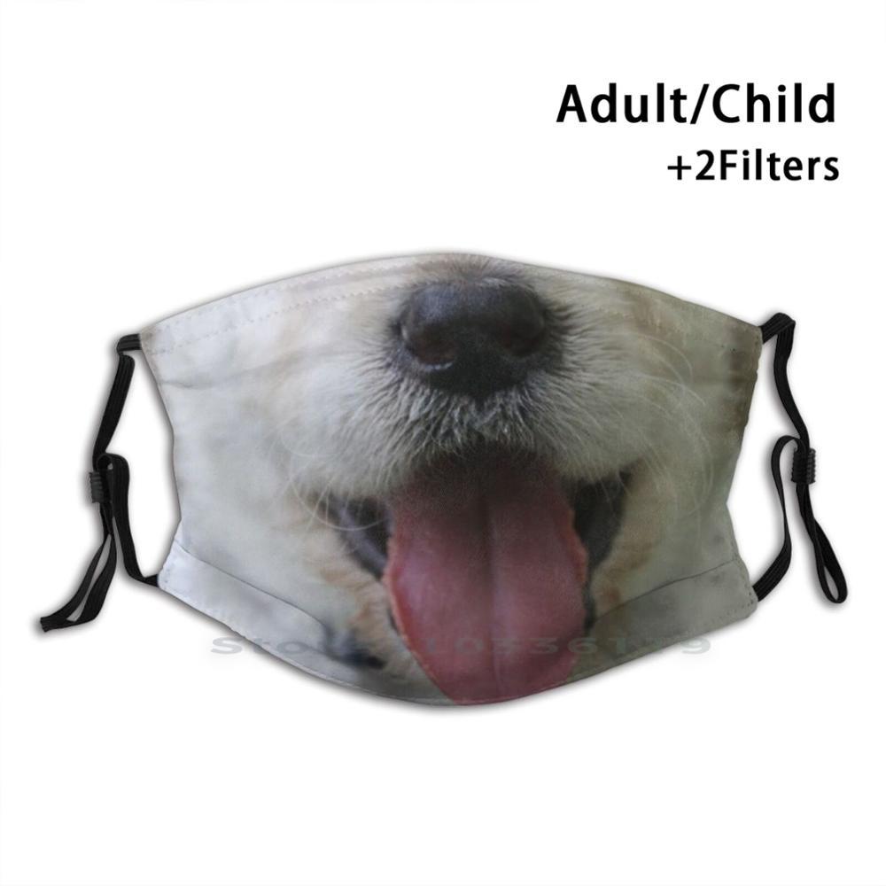 Изображение товара: Многоразовая маска для лица с милым щенком, с фильтрами, для детей, милый щенок, собака, лабрадор, ретривер, маленький