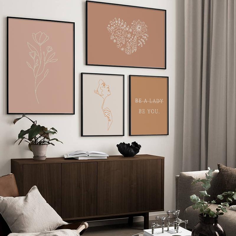 Изображение товара: Скандинавский абстрактный постер в стиле бохо с изображением растений, с цитатами, настенные картины на холсте, декоративная живопись, домашний декор для гостиной